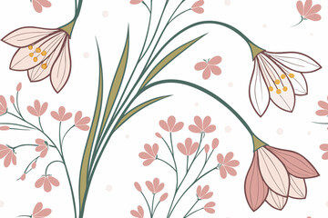 seamless pattern with flowers