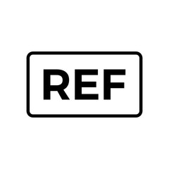 Isolated Ref icon concept packaging symbol template