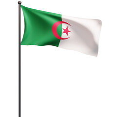 Algeria Flag on Transparent Background