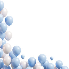 Baby Blue and White Balloons