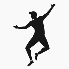 silhouette of a man jumping