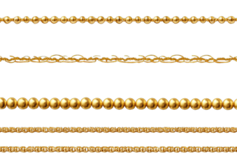 Gold decorative borders with beads and ornate patterns