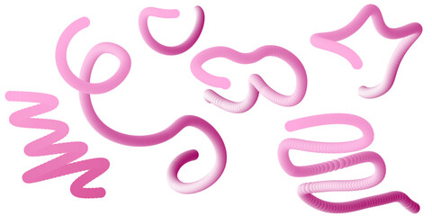 Obraz premium A beautiful violet and pink heart-shaped vector design illustrates love and Valentine's Day. curved ribbon and wavy forms for decoration. Flowing curvy rainbow swirls. Bright colorful 3d glossy shapes