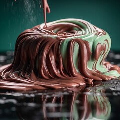 Abstract Chocolate Swirl A Culinary Art