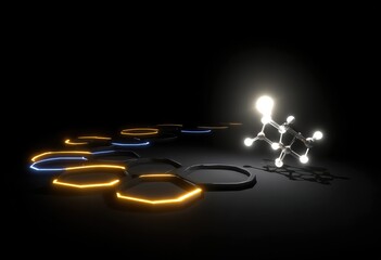 Molecular Structure Illustration.