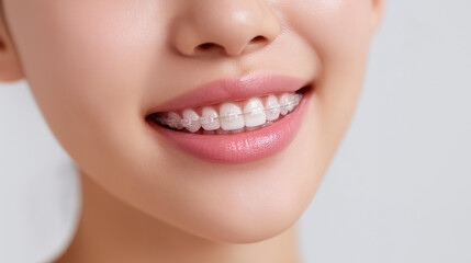 矯正中の歯、矯正器具