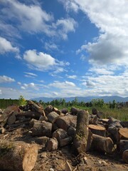 rocks and sky