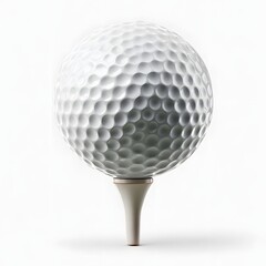 Golf ball and tee mockup isolated high detail realistic