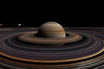 Saturn Rings Cosmic Celestial Sphere.