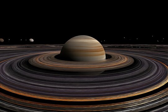 Saturn Rings Cosmic Celestial Sphere.