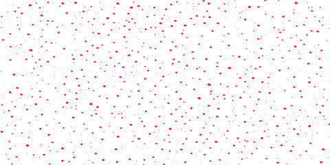 An abstract red background with a confetti pattern of red hearts and dots is a seamless, colorful wallpaper illustration