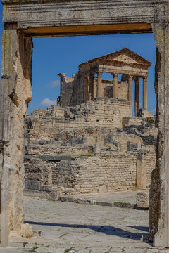 ruins of roman town of douga tunisia