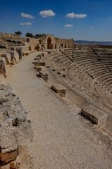 ancient roman amphitheater entrance douga tunisia