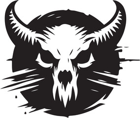 vector illustration of a skull design