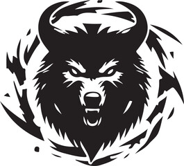 lion head mascot logo design or t-shirt design icon