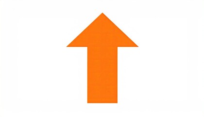 Simple orange upward-pointing arrow on white background