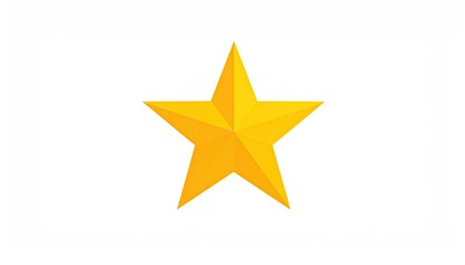 Bright gold star on white