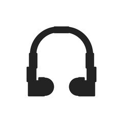 Headset symbol. Flat linear design. Headset icon. Isolate element.