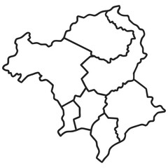 Fototapeta premium Abstract geometric pattern with vibrant color splashes and clean lines