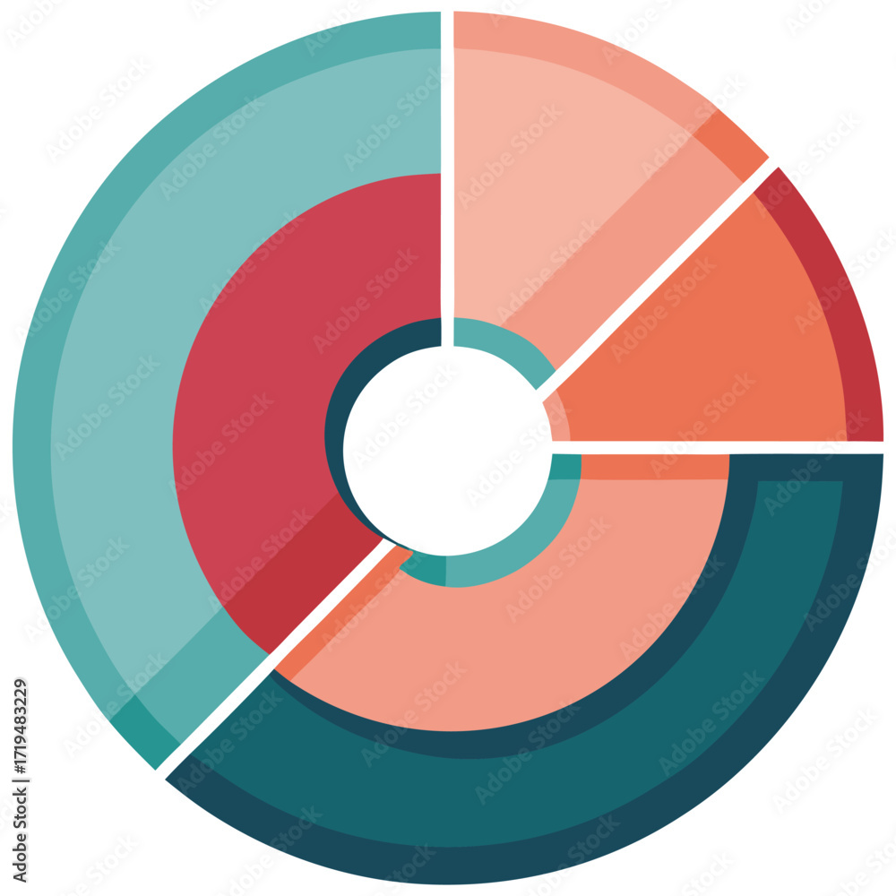 Poster abstract geometric design with colorful segments and clean lines suitable for infographics or presen