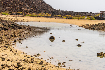 Paisaje en Isla de lobos, Islas Canarias.