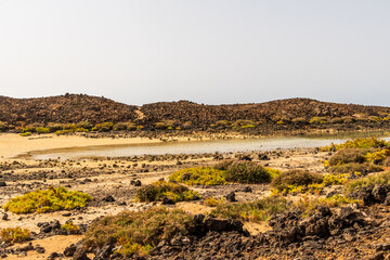 Paisaje en Isla de lobos, Islas Canarias.