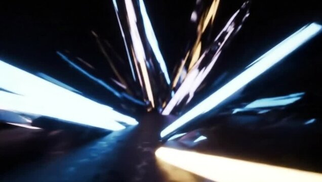 A tunnel of luminous light streaks, a mesmerizing visual exploration of motion, speed, and the captivating beauty of dynamic energy.