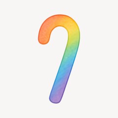 Colorful rainbow candy cane illustration.