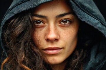 Close-up of a woman with minimal makeup
