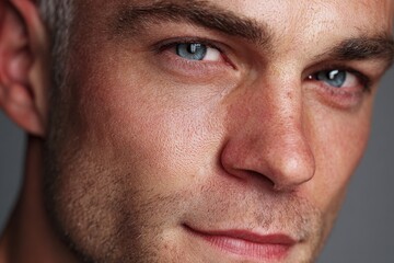 Obraz premium Close-up portrait of a smiling young man
