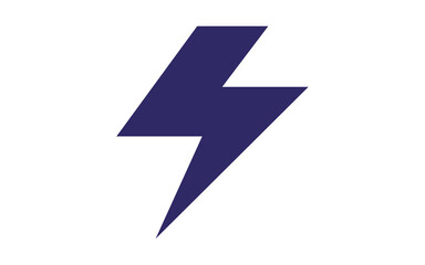 Blue Lightning Bolt Vector Icon