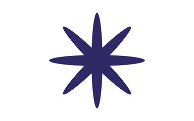 Blue Abstract Sparkle or Star Shape