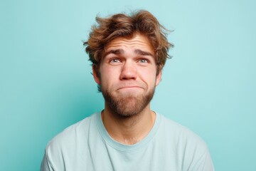 Obraz premium Young man expressing confusion or disgust