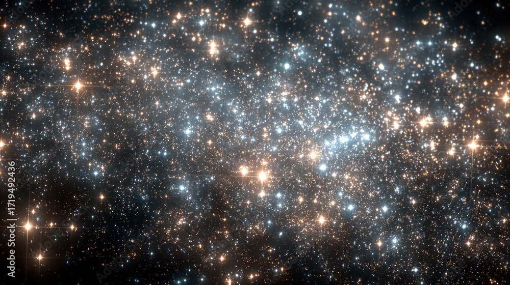 Canvas Prints stunning galaxy cluster displaying millions of stars shining brightly in deep space, creating a cosm