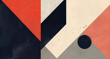 Aesthetic background,, Abstract geometric composition featuring contrasting colors, shapes, and textures, creating a modern aesthetic.
