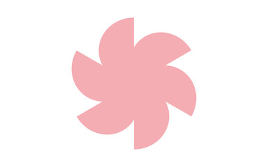  Abstract Pink Pinwheel or Flower or Blade Shape