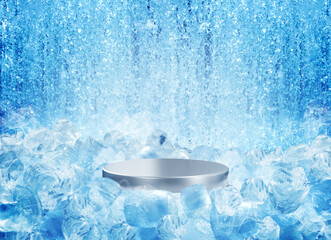 cold ice rock background