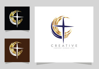 Christianity Symbol, Jesus Christ, Cross logo high quality vector design