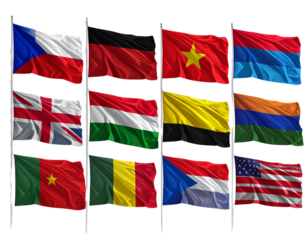 Waving National Flag Collection, Transparent PNG