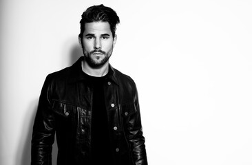 Handsome young man with dark hair 