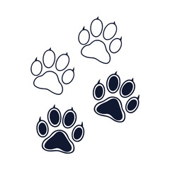 Fototapeta premium paw print icon