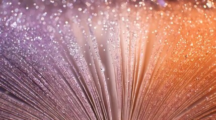 Obraz premium Abstract Pink Orange Fiber Optic Light Display