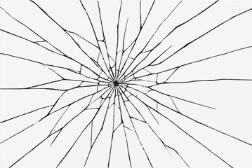 Cracked Shattered Glass Broken Abstract Vector Illustration Background