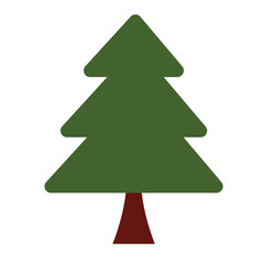 Christmas tree vector, fir tree illustration.