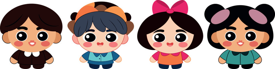 cartoon boy illustration, cartoon girl illustration, cute kids cartoon, adorable children artwork, funny boy and girl drawing, happy kids clipart, playful cartoon children, smiling child character, ki