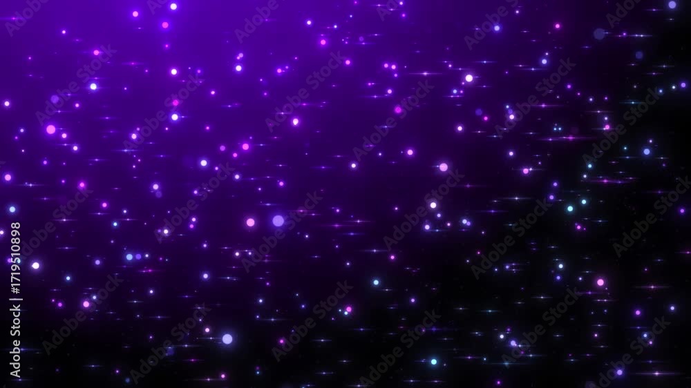 Poster purple blue bokeh light animation – abstract sparkle fantasy background loop