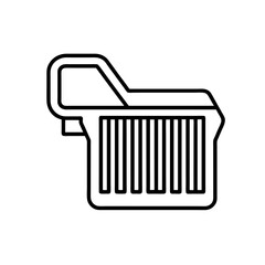 barcode reader icon isolated on white