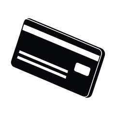 Credit Card Payment Icon Simple Black and White Vector Illustration for Finance, Banking, and Ecommerce Designs