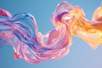 Obraz premium Colorful abstract waves of paint