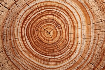 Naklejka premium Close-up of tree stump with growth rings